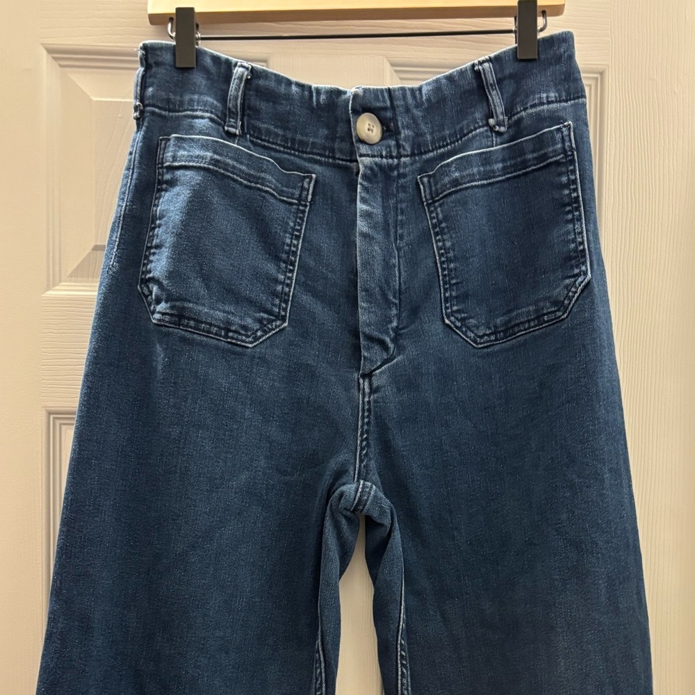Maeve Colette Crop Dark Denim Jeans
